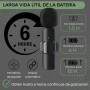 2 Pcs Micrófono inalámbrico para iPhone, iPad, Android, PC, con USB-C, Microfonos de Solapa con Clip para Grabación de Vídeo,