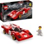 LEGO 76906 Speed Champion 1970 Ferrari 512 M, Coche de Carreras de Juguete para Niños, Deportivo Rojo con Mini Figura de