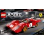 LEGO 76906 Speed Champion 1970 Ferrari 512 M, Coche de Carreras de Juguete para Niños, Deportivo Rojo con Mini Figura de