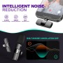 Micrófono de Solapa Inalámbrico para Android Smartphone,USB C Wireless Micro, Mini Micrófono Condensador Omnidireccional de