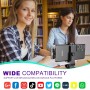 Micrófono de Solapa Inalámbrico para Android Smartphone,USB C Wireless Micro, Mini Micrófono Condensador Omnidireccional de