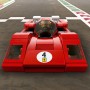 LEGO 76906 Speed Champion 1970 Ferrari 512 M, Coche de Carreras de Juguete para Niños, Deportivo Rojo con Mini Figura de