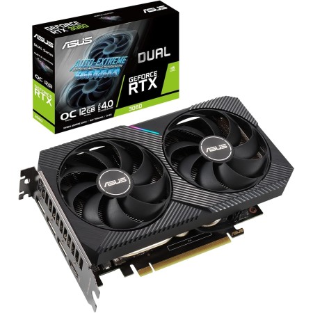 ASUS Dual NVIDIA GeForce RTX 3060 V2 OC Edition Tarjeta gráfica Gaming (PCIe 4.0, 12 GB GDDR6, HDMI 2.1, DisplayPort 1.4a,