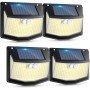 Luz Exterior Solar LED Jardin: 248 LED Luces Solar con Sensor de Movimiento 3 Modos Solar Exteriores Lampara 270° Iluminacion