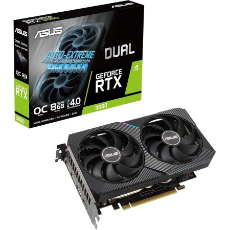 ASUS Dual NVIDIA GeForce RTX 3060 V2 OC Edition Tarjeta gráfica Gaming (PCIe 4.0, 12 GB GDDR6, HDMI 2.1, DisplayPort 1.4a,