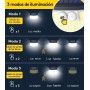 Luz Exterior Solar LED Jardin: 248 LED Luces Solar con Sensor de Movimiento 3 Modos Solar Exteriores Lampara 270° Iluminacion