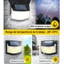 Luz Exterior Solar LED Jardin: 248 LED Luces Solar con Sensor de Movimiento 3 Modos Solar Exteriores Lampara 270° Iluminacion