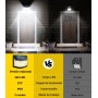 Luz Exterior Solar LED Jardin: 248 LED Luces Solar con Sensor de Movimiento 3 Modos Solar Exteriores Lampara 270° Iluminacion