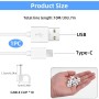 Cable USB C de 10 Metros de Alta Duración para Cámaras de Seguridad, Compatible con Modelos 1080P y 2K, Cable de Carga Rápida