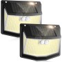 Luz Exterior Solar LED Jardin: 248 LED Luces Solares de 3 Modos Sensor Movimiento con 270° Iluminacion Solar Exteriores Lampara