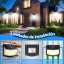 Luz Exterior Solar LED Jardin: 248 LED Luces Solares de 3 Modos Sensor Movimiento con 270° Iluminacion Solar Exteriores Lampara