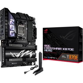 ASUS Motherboard ROG Crosshair X870E Hero AMD X870E AM5 ATX, Advanced AI PC Ready, 18+2+2 Power Stages, DDR5, PCIe® 5.0, 5X M.2,