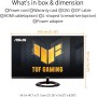ASUS TUF Gaming VG249Q3R Monitor para Juegos - 23.8 Pulgadas, Full HD (1920 x 1080), 180Hz, IPS rápido, Extreme Low Motion