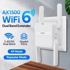 Repetidor WiFi 6 AX1500 de doble banda 2,4G y 5GHz enrutador extensor 