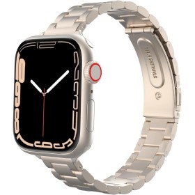 MoKo Correa Delgada de Metal Compatible con Apple Watch 41mm 40mm 38mm, Pulsera Fina de Acero Inoxidable de Repuesto para iWatch