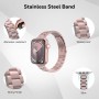 MoKo Correa Delgada de Metal Compatible con Apple Watch 41mm 40mm 38mm, Pulsera Fina de Acero Inoxidable de Repuesto para iWatch