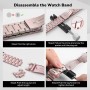 MoKo Correa Delgada de Metal Compatible con Apple Watch 41mm 40mm 38mm, Pulsera Fina de Acero Inoxidable de Repuesto para iWatch