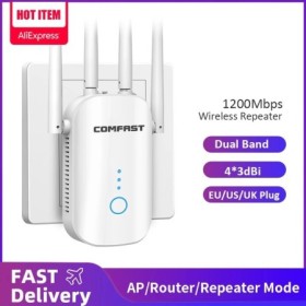 Comfast 1200Mbps banda Dual 2,4G y 5GHz extensor WiFi repetidor WiFi p