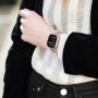 MoKo Correa Delgada de Metal Compatible con Apple Watch 41mm 40mm 38mm, Pulsera Fina de Acero Inoxidable de Repuesto para iWatch