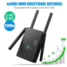 Repetidor WiFi de 1200M, enrutador inalámbrico de 5GHz, punto de acces
