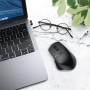 iClever Ratón Bluetooth, Modo Dual: Bluetooth + 2.4G inalámbrico. Ratón silencioso, Recargable, utilizable hasta en 3