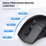 iClever Ratón Bluetooth, Modo Dual: Bluetooth + 2.4G inalámbrico. Ratón silencioso, Recargable, utilizable hasta en 3