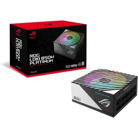ASUS ROG Loki SFX-L 850W Platinum - Fuente de alimentación modular (80+ Platinum, Lambda A, ventilador PWM ARGB de 120mm, Aura