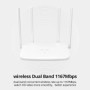 FEIYI AC1200 Enrutador WiFi inalámbrico de doble banda 2,4G 5,0 GHz 4 
