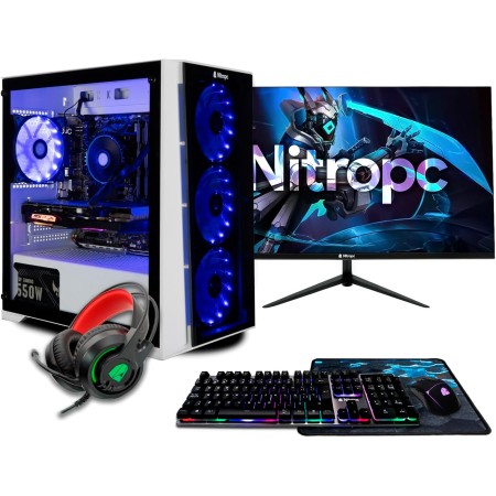 NitroPC - Pack Gold | PC Gaming Completo (Intel Core i5 12400F 6/12 4,40 GHz, RTX 3050 8GB, RAM 16GB, M.2 1TB, Windows 11 |