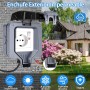 Enchufe Estanco IP66, 3680W Enchufe Exterior Impermeable con Interruptor, 16A Pared Toma de Corriente de Cable y Tapa Abatible,