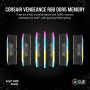 Corsair Vengeance RGB DDR5 32GB (2x16GB) 6400MHz C32 Memoria de Sobremesa Optimizada de Intel (Iluminación Dinámica Diez Zonas,