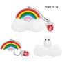 BorlterClamp Memoria USB de 64 GB, Unidad Flash Patrón de Nube Arcoiris Lindo USB Memory Stick, Regalo para Estudiantes y Niños