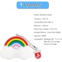 BorlterClamp Memoria USB de 64 GB, Unidad Flash Patrón de Nube Arcoiris Lindo USB Memory Stick, Regalo para Estudiantes y Niños