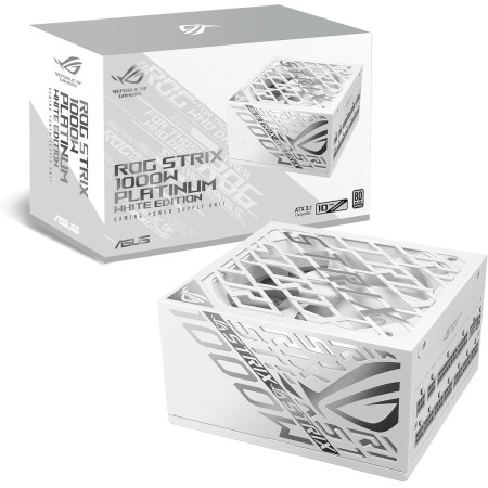ASUS ROG Strix 1000W Platinum White Edition, Fuente de alimentación ATX Modular, 80 Plus Platinum, ATX 3.1, PCIE 5.1, Conector