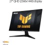 ASUS Monitor de juegos TUF Gaming VG27AQ3A 27" (QHD , 180Hz, Fast IPS, ELMB Sync, 1ms (GTG), Freesync Premium, compatible con