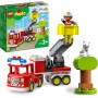 Lego Duplo Rescate Camión de Bomberos de Juguete - Juego Educativo para Niños y Niñas de 2+ Años - Vehículo con Luz y Sonido,