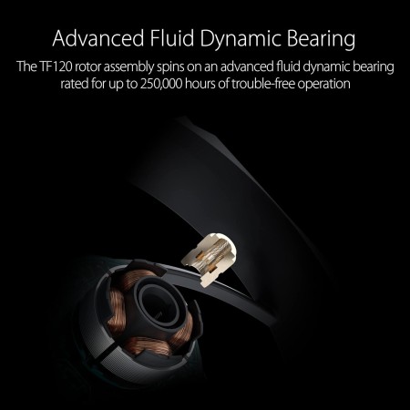 Asus Ventilador TUF Gaming TF120 120mm ARGB 3 Pack (rodamiento fluidodinámico (FDB), Matriz LED de Doble Capa, Aura Sync, Flujo