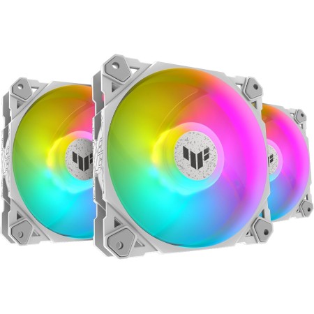 Asus Ventilador TUF Gaming TF120 120mm ARGB 3 Pack (rodamiento fluidodinámico (FDB), Matriz LED de Doble Capa, Aura Sync, Flujo