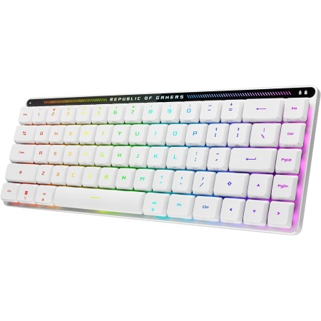 ASUS ROG Falchion RX Low Profile Teclado Mecánico Inalámbrico, Moonlight White - Diseño Italiano