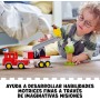 Lego Duplo Rescate Camión de Bomberos de Juguete - Juego Educativo para Niños y Niñas de 2+ Años - Vehículo con Luz y Sonido,