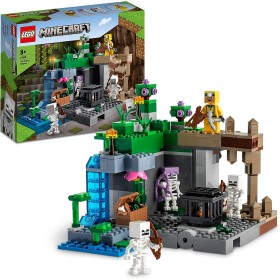 LEGO Minecraft La Mazmorra del Esqueleto, Juguete para Niños y Niñas de 8 Años o Más con Cuevas, Estalactitas, Ballesta y
