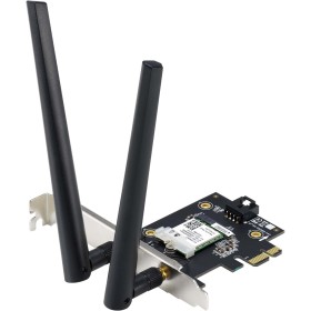 ASUS PCE-AXE5400, Adaptador WiFi 6E PCI-E con 2 Antenas externas, soporta la Banda de 6GHz, 160MHz, Bluetooth 5.2, Seguridad de