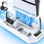 Tokluck Soporte para PS5/ Slim/Pro con Refrigeración y Cargador para PS5 Mando, Ventilador para PS5 Consola de 3 Velocidades con
