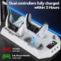 Tokluck Soporte para PS5/ Slim/Pro con Refrigeración y Cargador para PS5 Mando, Ventilador para PS5 Consola de 3 Velocidades con