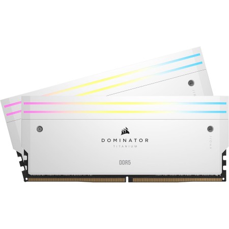 CORSAIR Dominator Titanium RGB DDR5 RAM 96GB (2x48GB) DDR5 6600MHz CL32 Intel XMP Memoria de Ordenador Compatible con iCUE -