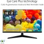 ASUS Monitor de juegos VY279HGE Eye Care 27" FHD (IPS, 144Hz, SmoothMotion, 1ms (MPRT), FreeSync Premium, tecnología Eye Care
