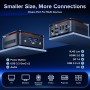 NiPoGi Mini PC E1 Twin Lake N150 (Βeat N100,3,6 GHz) 16 GB RAM/512GB M.2 SSD W-11 Pro, HDMI 2.0+DP 1.4 Mini Ordenador de