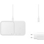Samsung Wireless Charger Duo Fast Charging 2.0 con Power Adaper 25W, Blanco