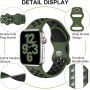 Upeak Silicona Correa Compatible con Correa Apple Watch 44mm 45mm 46mm 42mm 49mm, Pulsera Transpirable con Hebilla de Doble