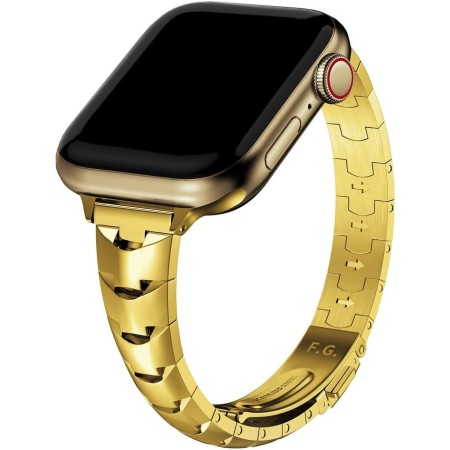 Fullmosa Correa para Apple Watch Acero Inoxidable 40mm 42mm 38mm 41mm para Mujeres, Pulseras de Repuesto de Metal Compatible con